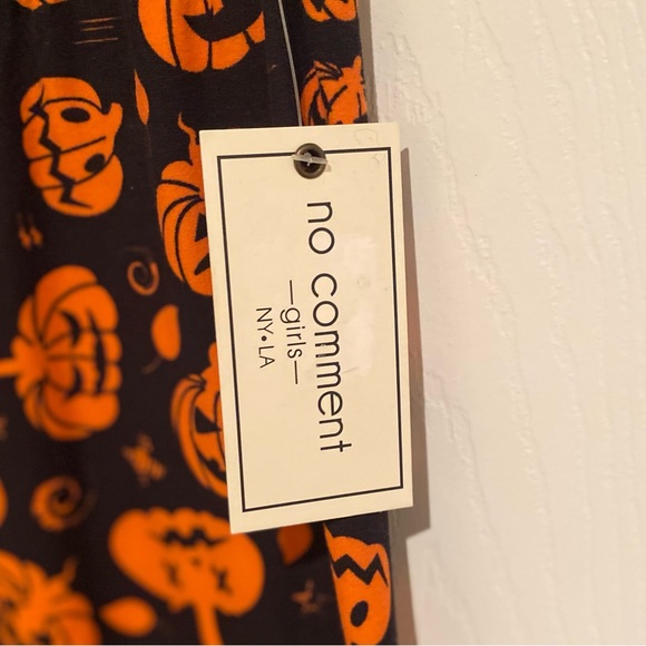 Girls Halloween Leggings, Jack-O-Lantern Leggings Size 14, Pumpkin Leggings - Picture 5 of 8